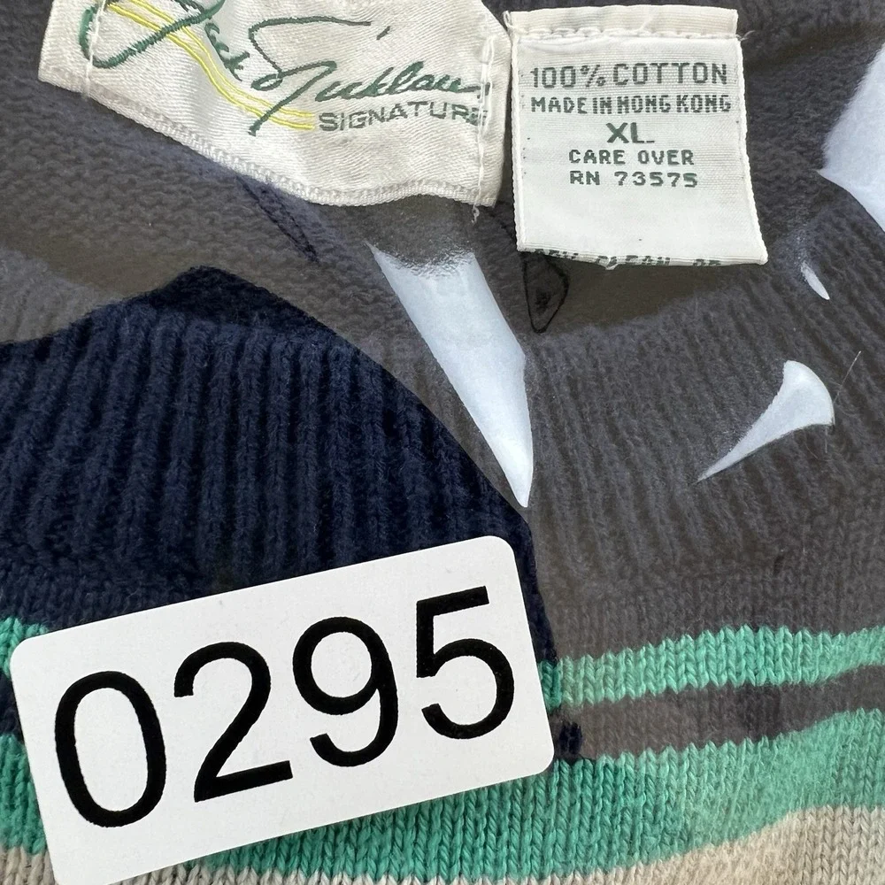 Vintage Jack Nicklaus‎ Signature Stripe Crewneck Sweater Sweatshirt XL Cotton